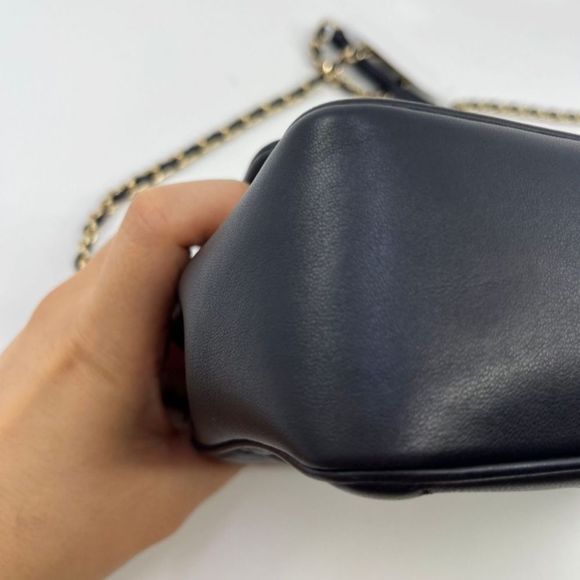 Chanel navy lambskin two flap top handle bag - Picture 3 of 6